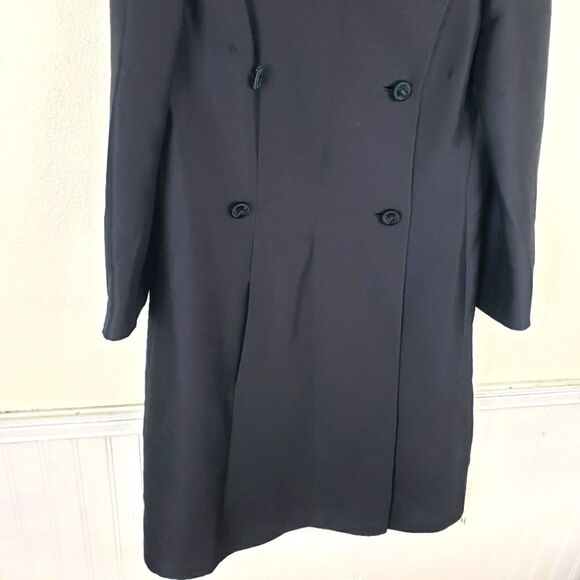 Esther Wolf Rare Vintage Elegant Black Double-Breasted Coat Size Medium - Picture 6 of 16